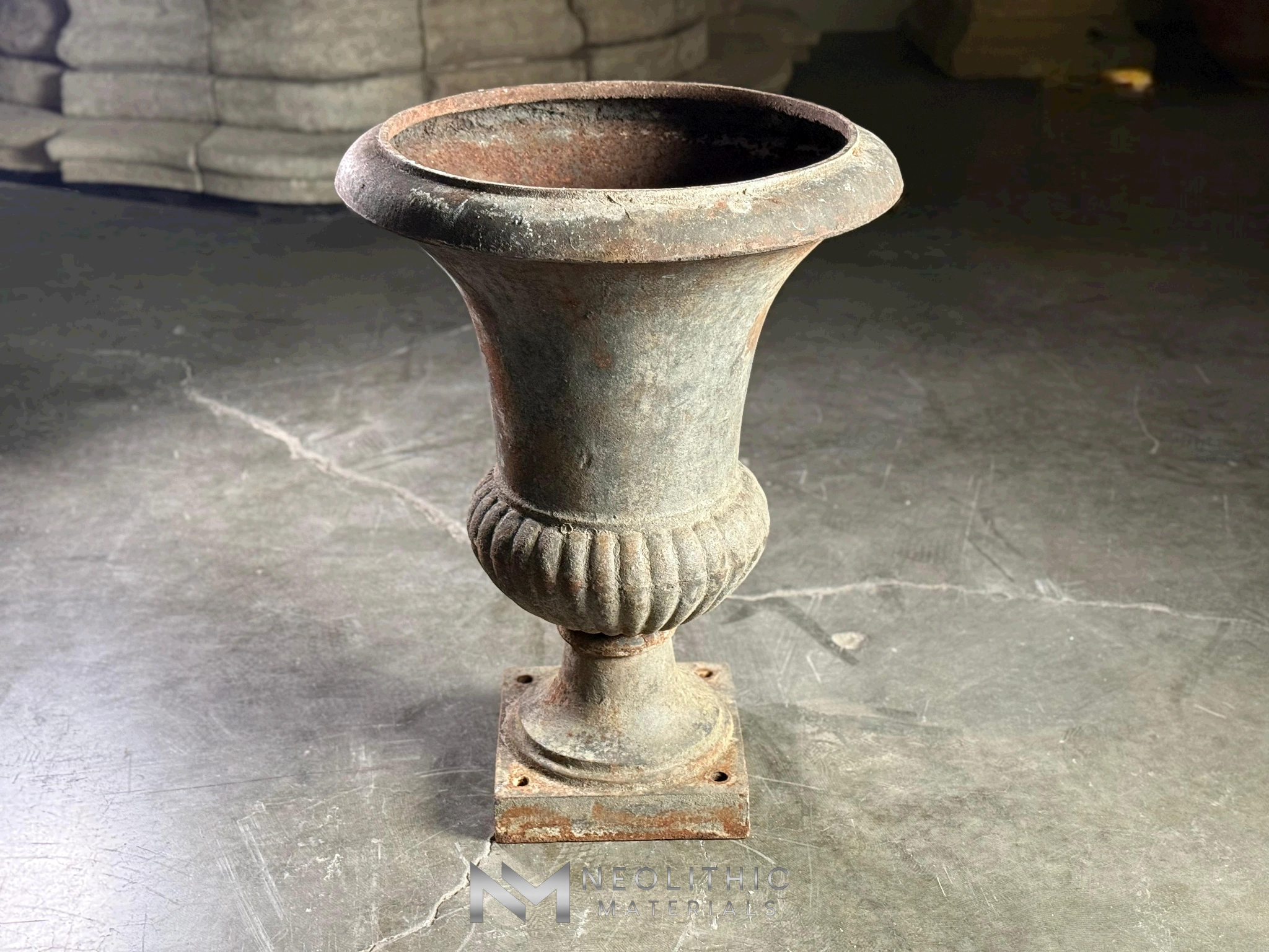 French Antique 19th Century Cast Iron Vase - Image 8
